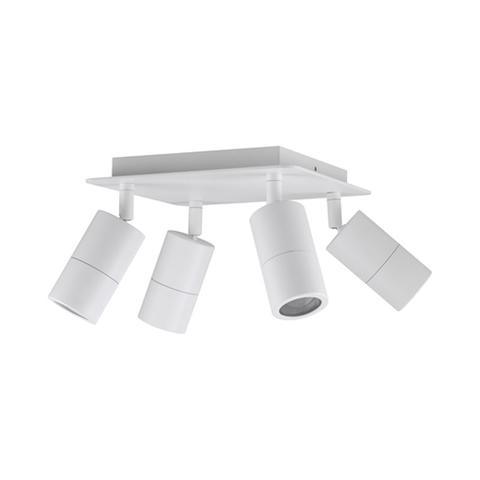 PILLAR ADJ 4 Light GU10 IP44 SQ B/Plate - PG4SQBL, PG4SQT, PG4SQWH
