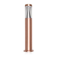 BOLLARD 6W RND Polishing Copper 3K IP67 H500mm Anti Glare 620 Lm - PORTUS1FLC