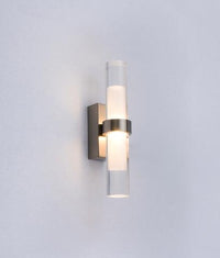 WALL Int City S/M Up/Dn 2x1W TUBULAR S/C 3K CLR and FR 230 Lm - ROMEG2