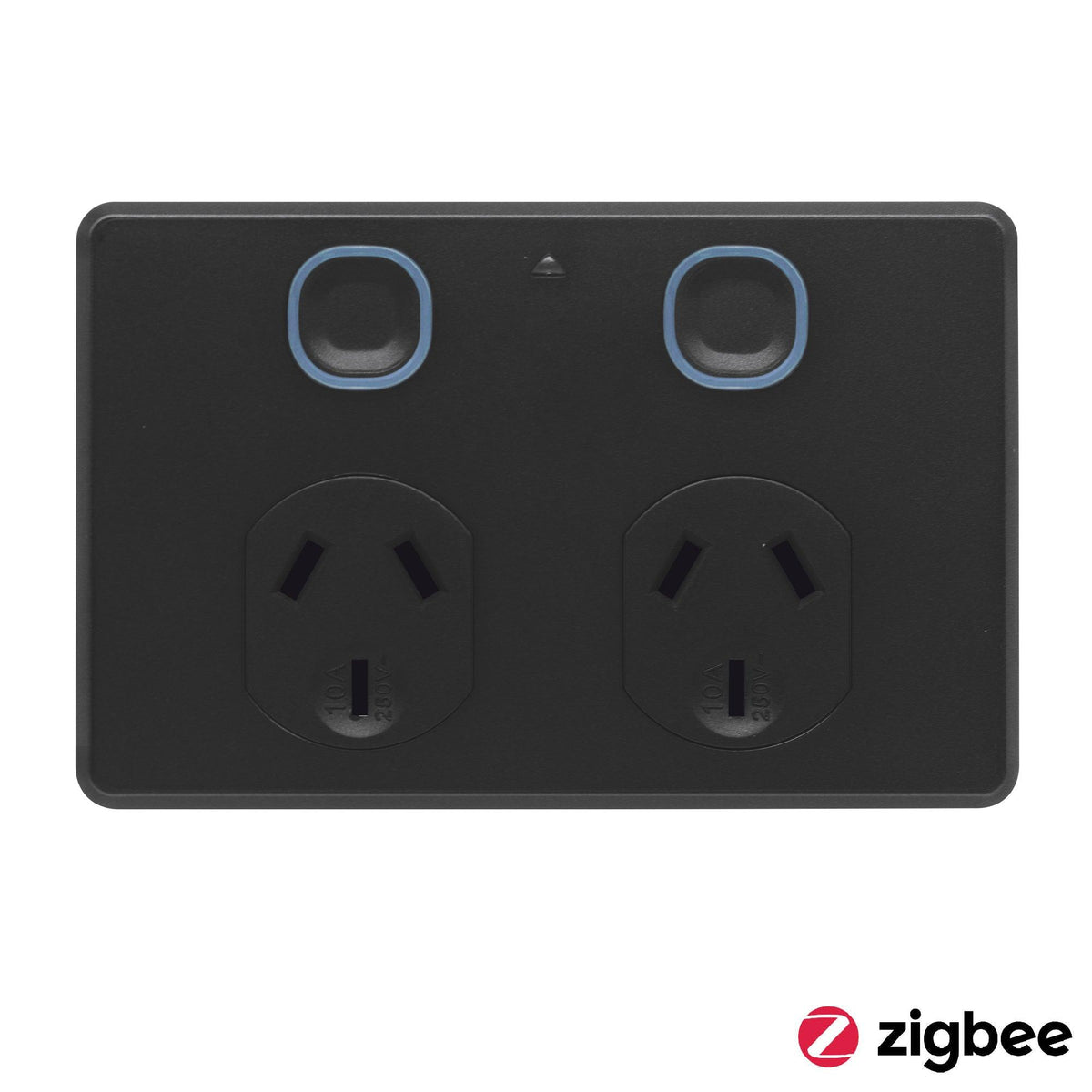 MERCATOR SMART DOUBLE POWER POINT BLACK (ZIGBEE) - SPP02GMBK