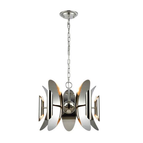 STRATO: Polished Nickel Hardware with Stainless Steel Pendant Light - STRATO1