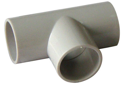 PVC - Straight Tee Grey 20mm (PVC-05020)