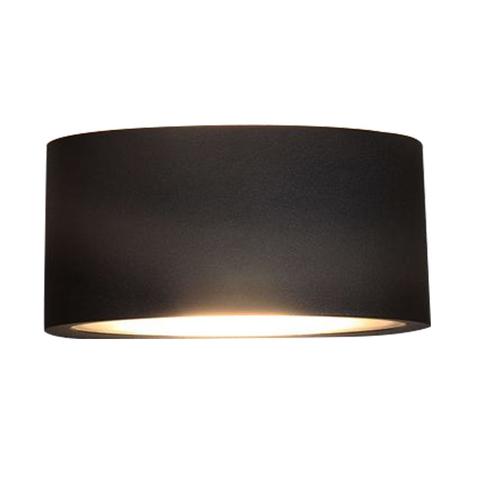 WALL S/M Up/Dn 6.8W CURVED BLK/SAND 3K IP54 605Lm - TAMA1, TAMA2