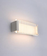 WALL Int City S/M 12W RECT Matt Wh 3K w/FR Ribbed Diff 803 Lm - VIENNA