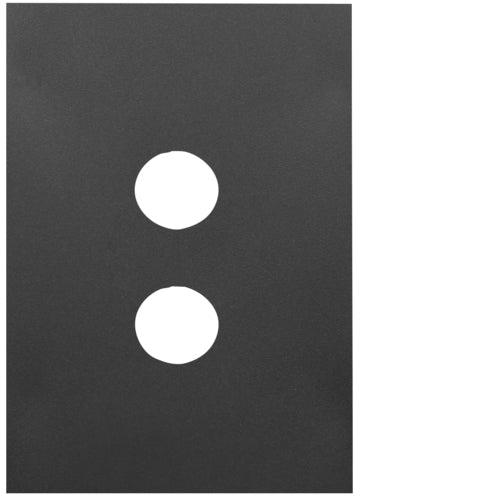 HAGER FINESSE 2 GANG SWITCH PLATE (MATT BLACK) - WBQSP2-MB