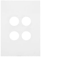 Hager Finesse 4 Gang Switch Plate (Matt White) - WBQSP4-MW