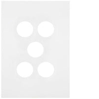 Hager Finesse 5 Gang Switch Plate (Matt White) - WBQSP5-MW
