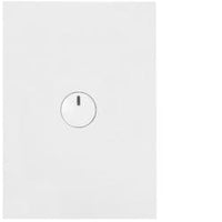 Hager Finesse 1 Gang Press Switch (Matt White) - WBQSV1PB-MW