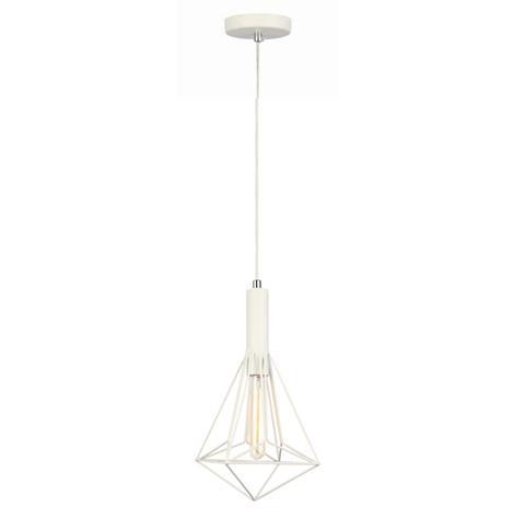PENDANT ES Wh SML/LGE DIAMOND CAGE - WHITEBAND5, WHITEBAND6