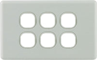 Standard 6 Gang Cover & Plate Only - DXWS6PWH