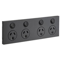 CLIPSAL SATURN ZEN QUAD POWERPOINT (BLACK) - Z4025H2-ZB