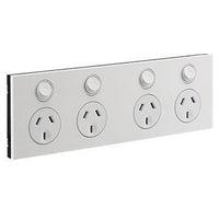 CLIPSAL SATURN ZEN QUAD POWERPOINT (WHITE) - Z4025H2-ZW