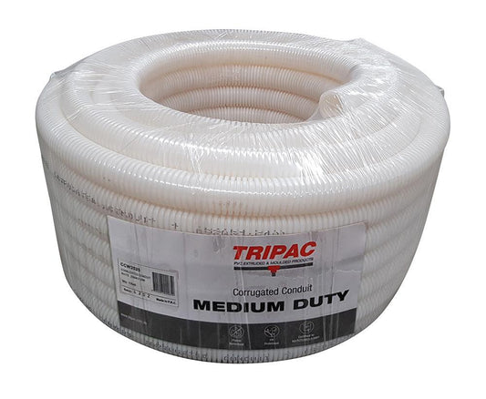 CORRUGATED CONDUIT WHITE 20MM X 25M - CCW2025