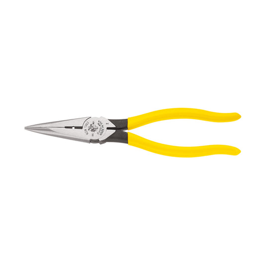 8" HD LONG-NOSE PLIERS - SIDE-CUTTING A-D203-8N