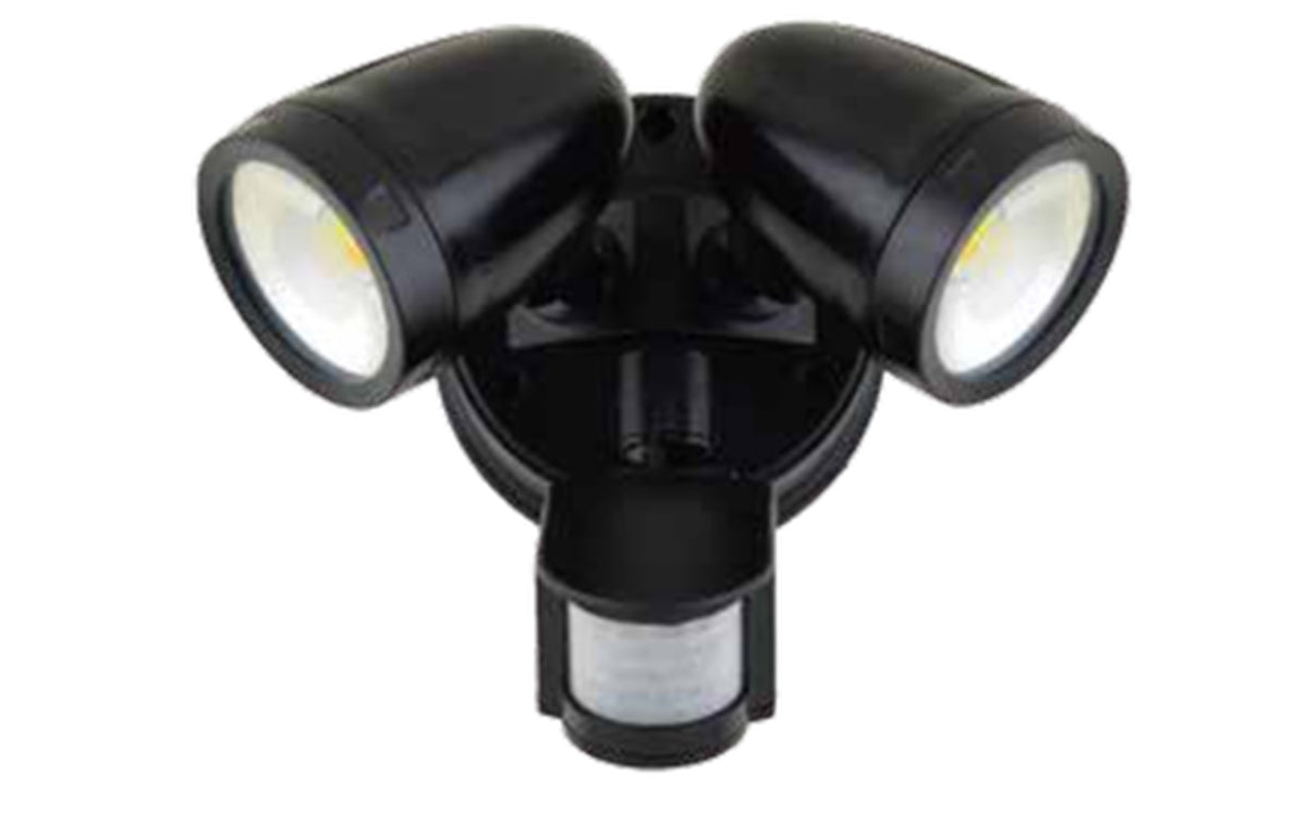 LED Twin Security Spot Light Outdoor 2x13W Quick Fit With Sensor - SAA Approve