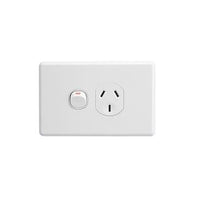 Clipsal Classic Single Powerpoint-10A White - C2015WE