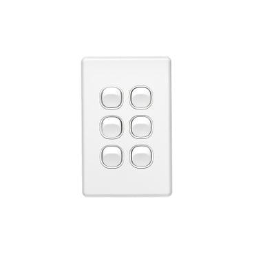 Clipsal Classic 6 Gang Switch White - C2036VAWE