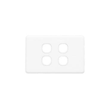 Clipsal Classic 4 Gang Grid & Plate White - C2034VHWE