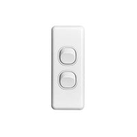 Clipsal Classic 2 Gang Architrave Switch - C2032A-WE
