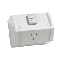 SINGLE WEATHERPROOF POWER POINT GPO 10AMP 250V (RESISTANT GREY) - WSC227/1RG