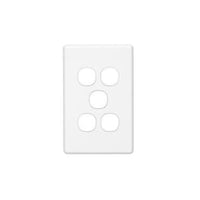 Clipsal Classic 5 Gang Grid & Plate White - C2035VHWE