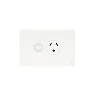 Hager Finesse Single Power Point with round earth pin 250V (Gloss White) - WBQP1R