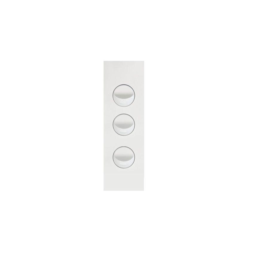Hager Finesse 3 Gang Architrave Switch (Gloss White, Matt White or Matt Black) - WBQSA3