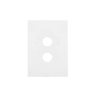 Hager Finesse 2 Gang Grid & Plate Gloss White (No switch mechs) - WBQSP2