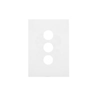 Hager Finesse 3 Gang Grid & Plate Gloss White (No switch mechs) - WBQSP3