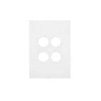 Hager Finesse 4 Gang Grid & Plate Gloss White (No switch mechs) - WBQSP4