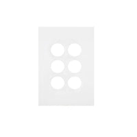 Hager Finesse 6 Gang Grid & Plate Gloss White (No switch mechs) - WBQSP6
