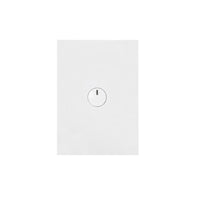 Hager Finesse 1 Gang Press Switch (Gloss White) - WBQSV1PB