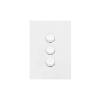 Hager Finesse 3 Gang Switch Matt White  - WBQSV3-MW