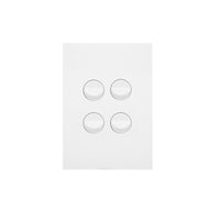 Hager Finesse 4 Gang Switch - Gloss White - WBQSV4