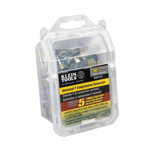 UNIV F COMP CONNECTOR - RG6/6Q (50-PACK) A-VDV812-612