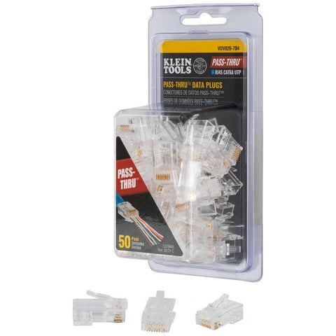 RJ45 PASS-THRU PLUG CAT6A 50 PACK A-VDV826-704